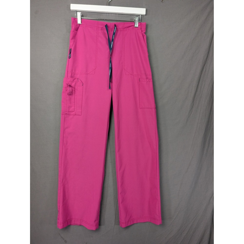 Carhartt C52110 Women Pink Regular S Scrub Pants Cargo Multi-Pocket Drawstring
